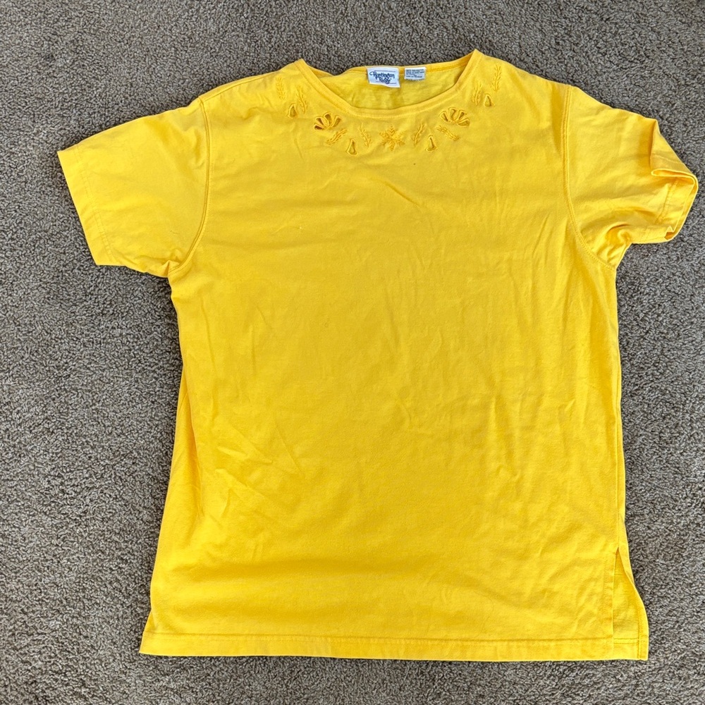 Sunny Yellow Women's Short Sleeve Top